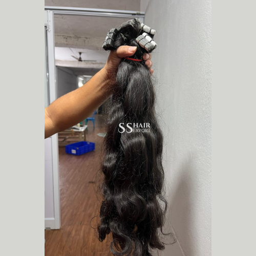 Tape In Hair Extension 24Inch | 40pc Black Straight Human Hair Wholesale Supplier
