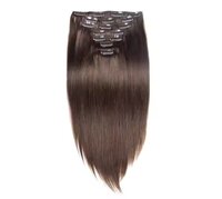 Human Hair Extensions With Remy Virgin Indian Temple Hair Clip-In Hair