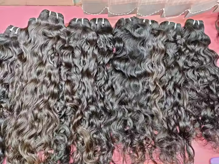 Temple Remy Black Color Natural Wavy Hair Bundle  Human Hair Extension