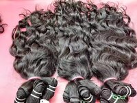 Temple Remy Black Color Natural Wavy Hair Bundle  Human Hair Extension
