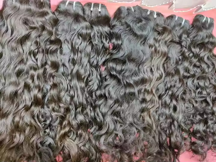 Temple Remy Black Color Natural Wavy Hair Bundle  Human Hair Extension