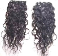 Natural Black Color Remy Hair  Clip-in Hair Extension