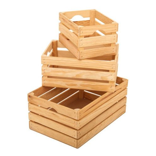 Industrial Wooden Open Frame Crates - Material: Wood