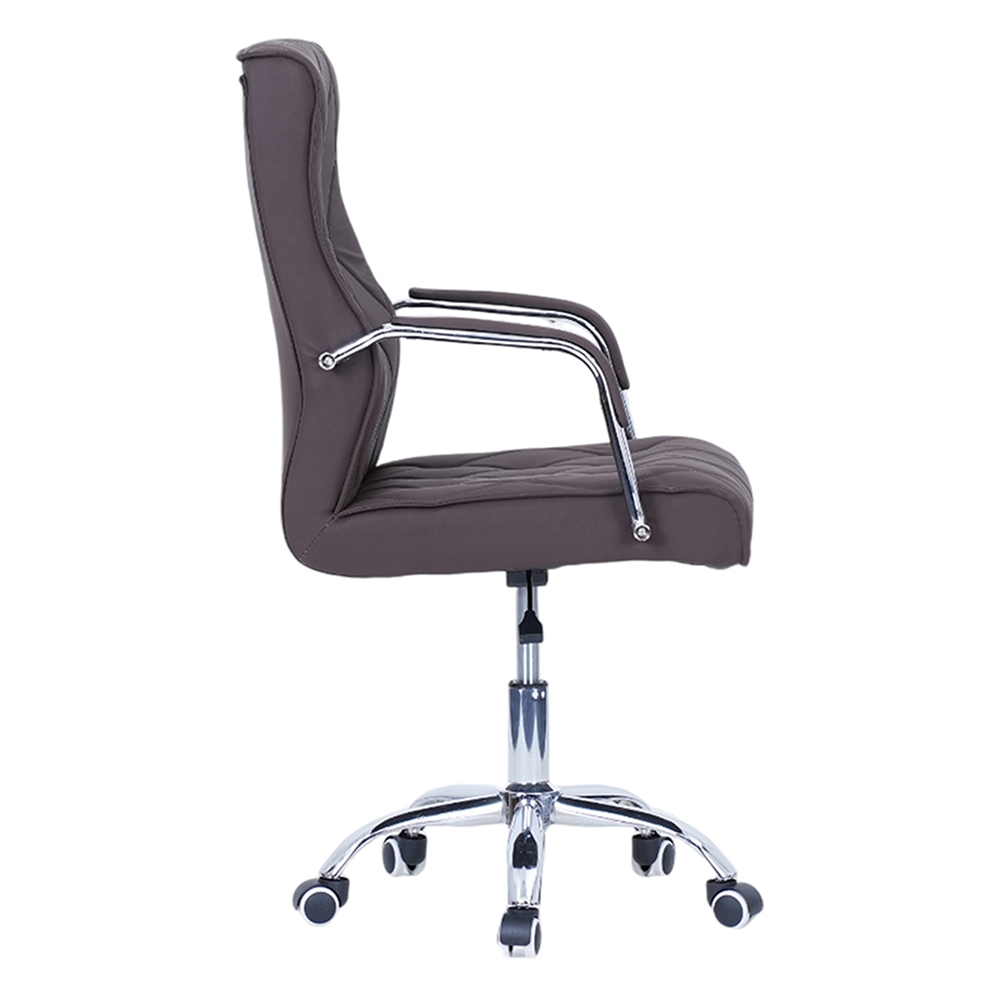 Royaloak Florence Leatherette Computer Chair | Long-lasting Computer Chair - Cr7506 - Color: Grey/silver
