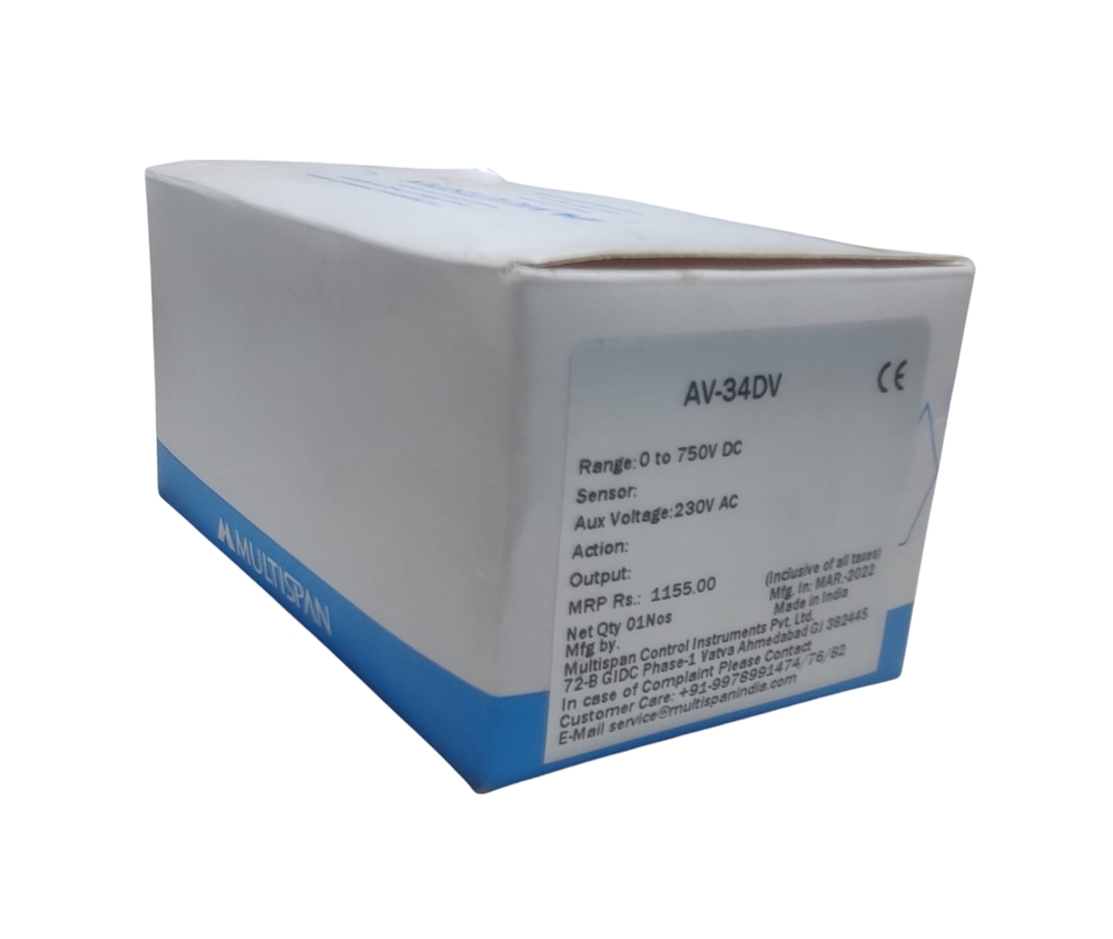Multispan Av-34dv - Voltage: 230v Ac, Dc Voltage Range: 0-750v | Precision Voltage Measurement For Enhanced Electrical Monitoring
