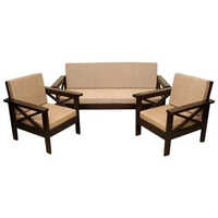 5 Seater Brown Wooden Sofa Set - General Use: Indoor Furniture