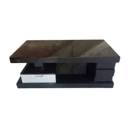 Dark Brown Teak Wood Center Table - Finish: Polished