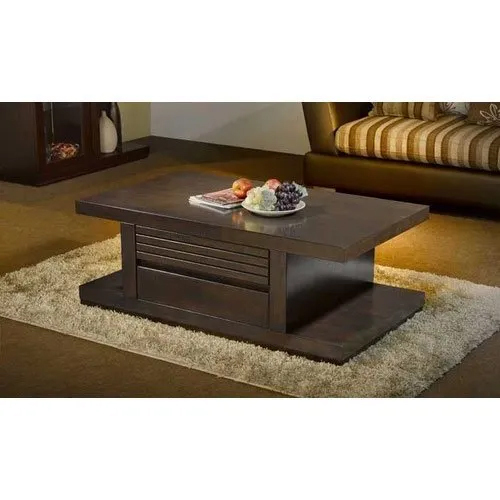 Rectangular Teak Wood Center Table - Color: Brown