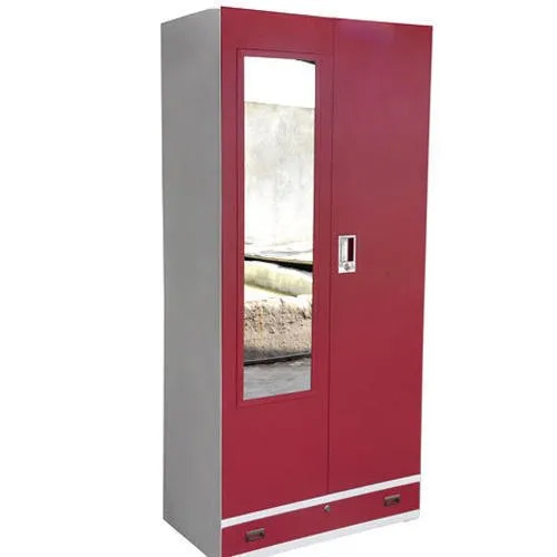Designer Red Steel Almirah - General Use: Indoor Furniture