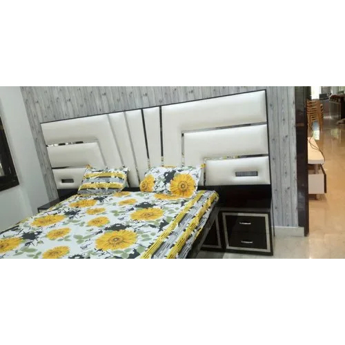 Teak Wood Bed - Finish: Polished