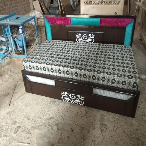Wooden Diwan Bed - Color: Brown