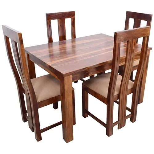 4 Seater Wooden Dining Table - Color: Brown
