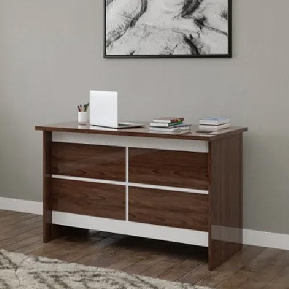 Royaloak Naples Italian High Glossy Office Table 1.4M - Of8010-1.4 - Color: Brown