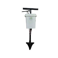 Manual Fertilizer Spreader - Color: Black & White