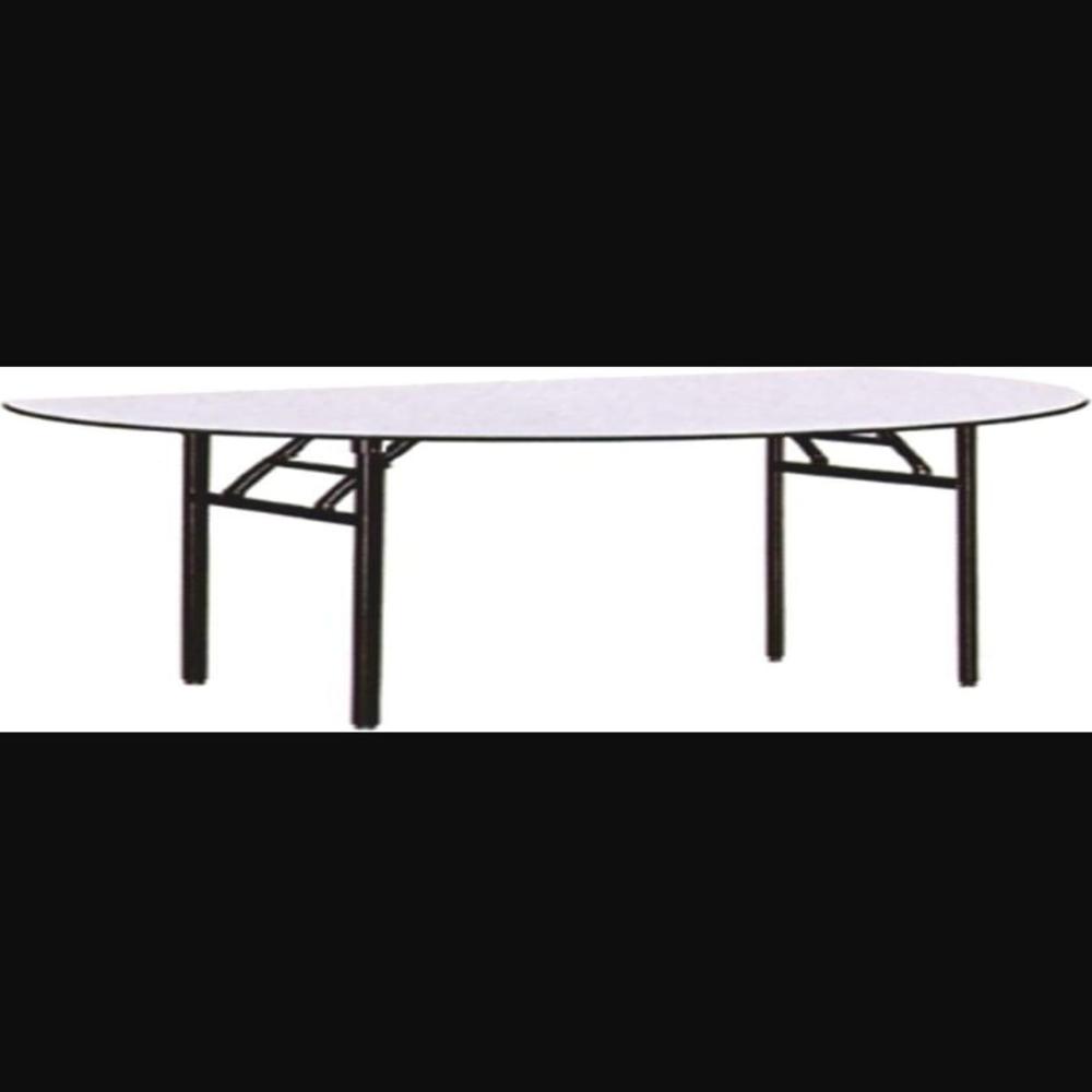 Om Woods Dct 1022 Hlf Round Table - Wood, Standard Size, Brown | Eco-friendly, Easy To Clean, Polished Finish, Industrial Table Design