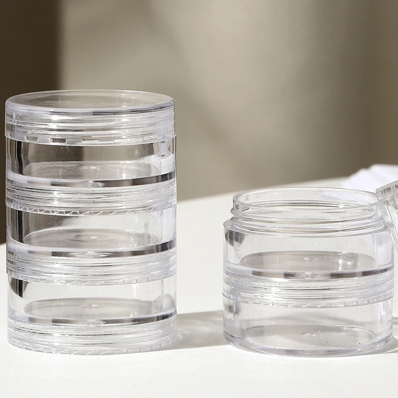 5 LAYER ACRYLIC MINI ROUND JEWELRY BOX