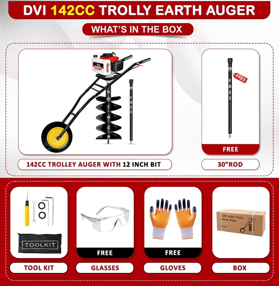 142cc Trolley Earth Auger
