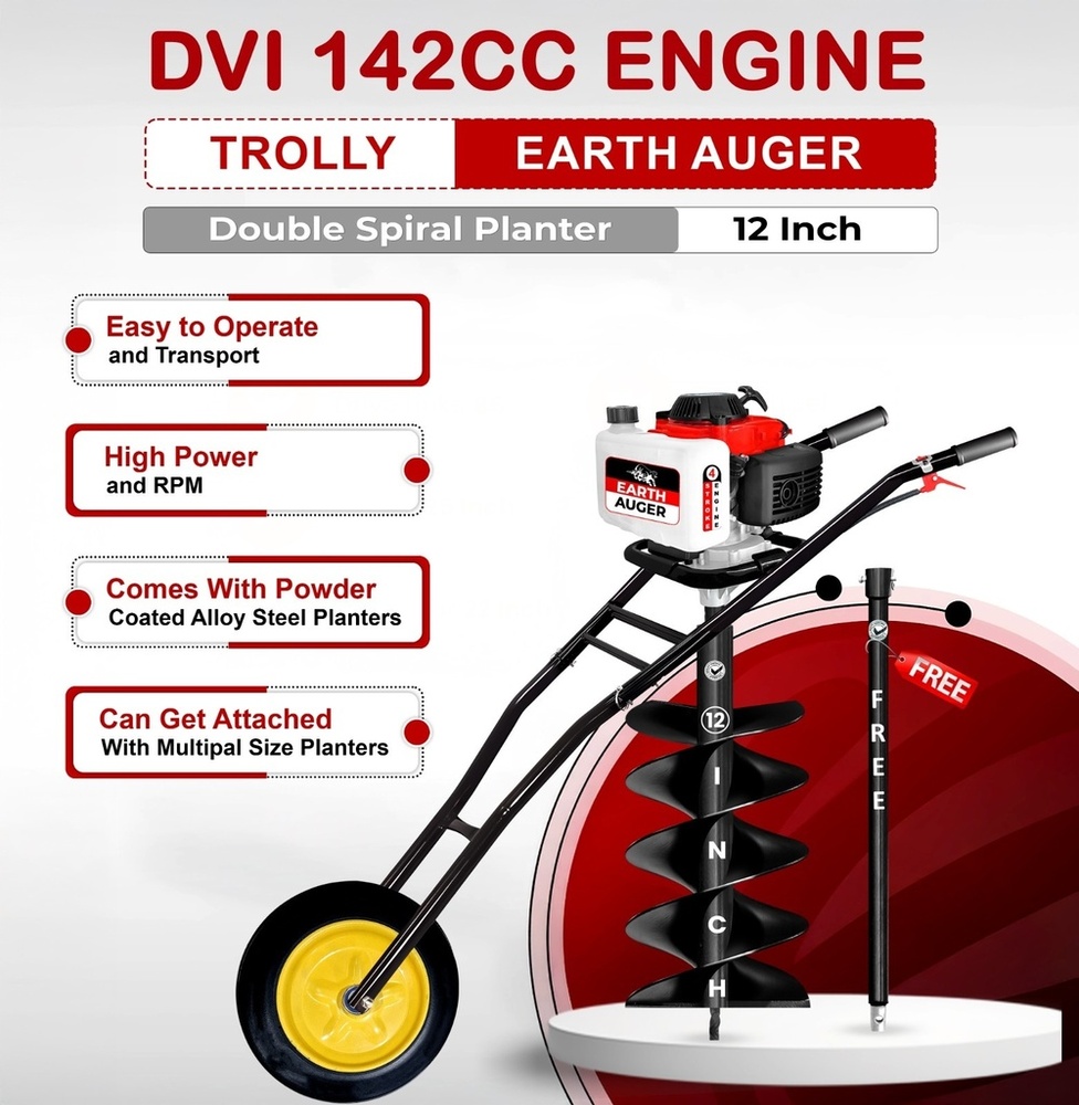142cc Trolley Earth Auger