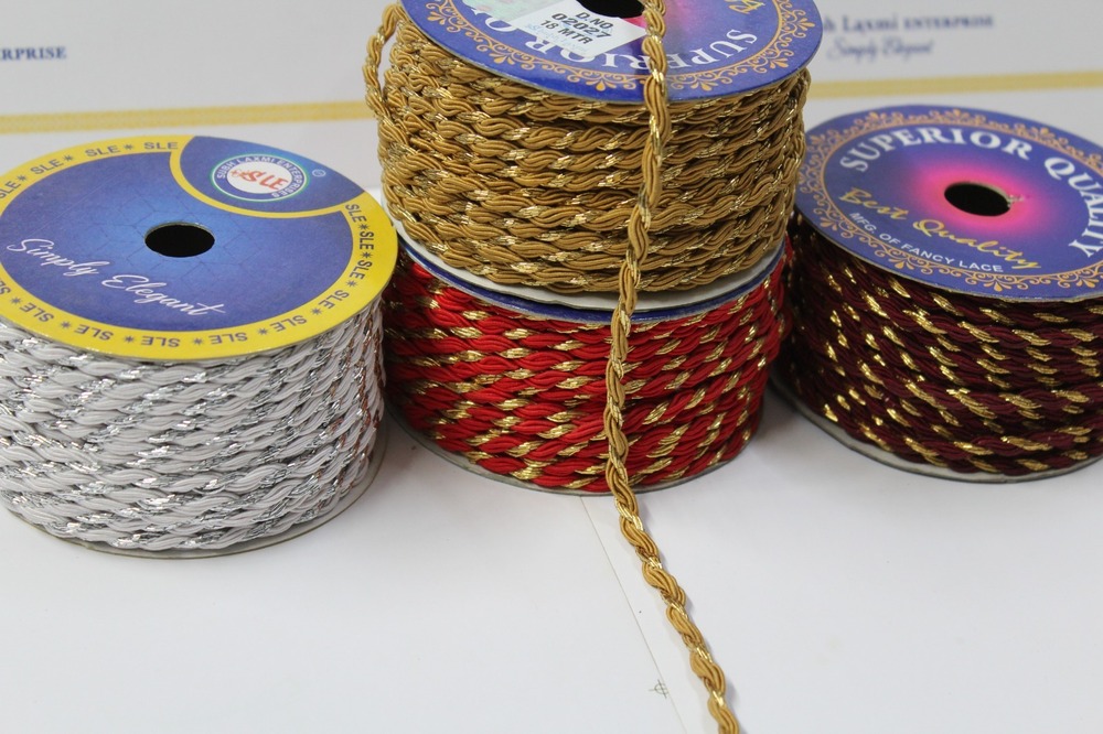 Colour Zari Dori Lace - Color: Red