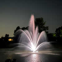Flower Floating Water Fountain - Color: Multicolour