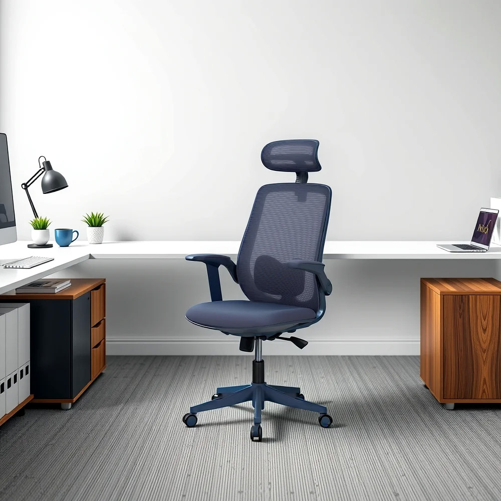 Royaloak Venice Italian Office Chair V3|High Grade Nylon Mesh - Cr8035 - Color: Grey