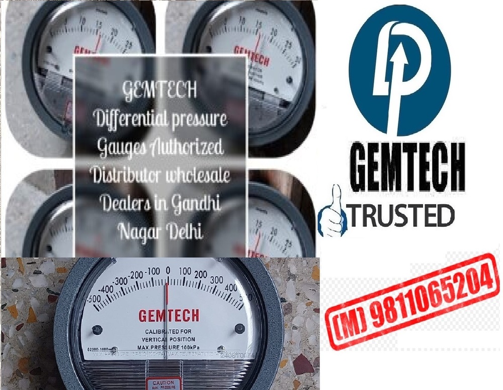 GEMTECH Differential Pressure Gauges Dealers Industrial Estate Barwala(HR)
