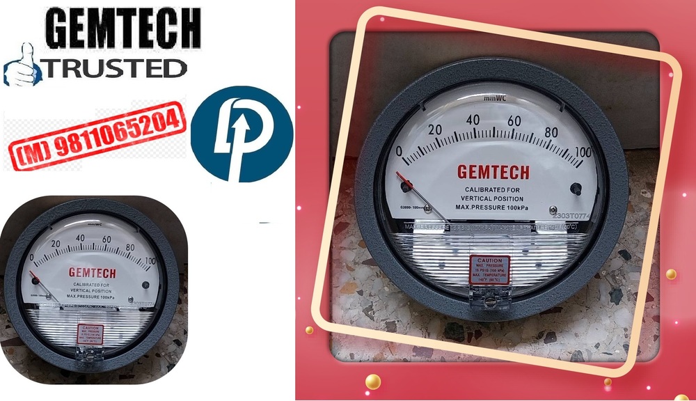 GEMTECH Differential Pressure Gauges Dealers Industrial Estate Barwala(HR)