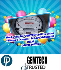 GEMTECH Differential Pressure Gauges Dealers Industrial Estate Barwala(HR)