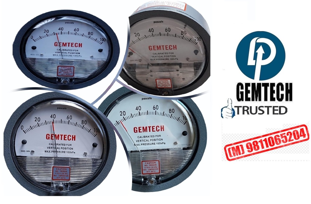 GEMTECH Differential Pressure Gauges Dealers Industrial Estate Barwala(HR)