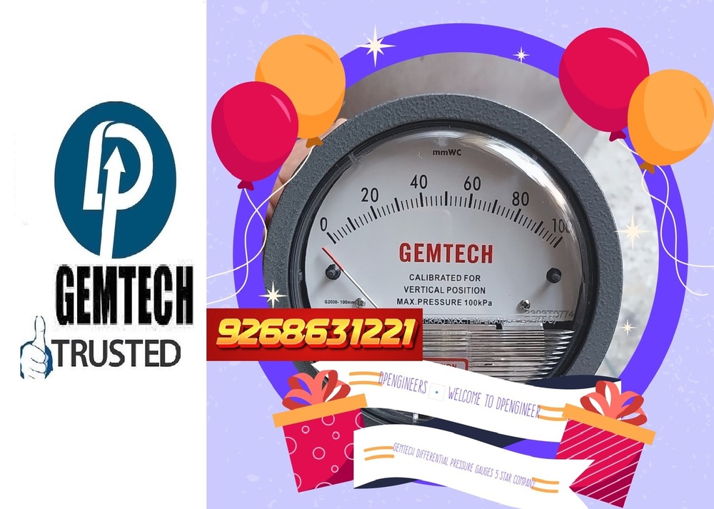 Wholesale GEMTECH Differential Pressure Gauges From Rewa (MP)