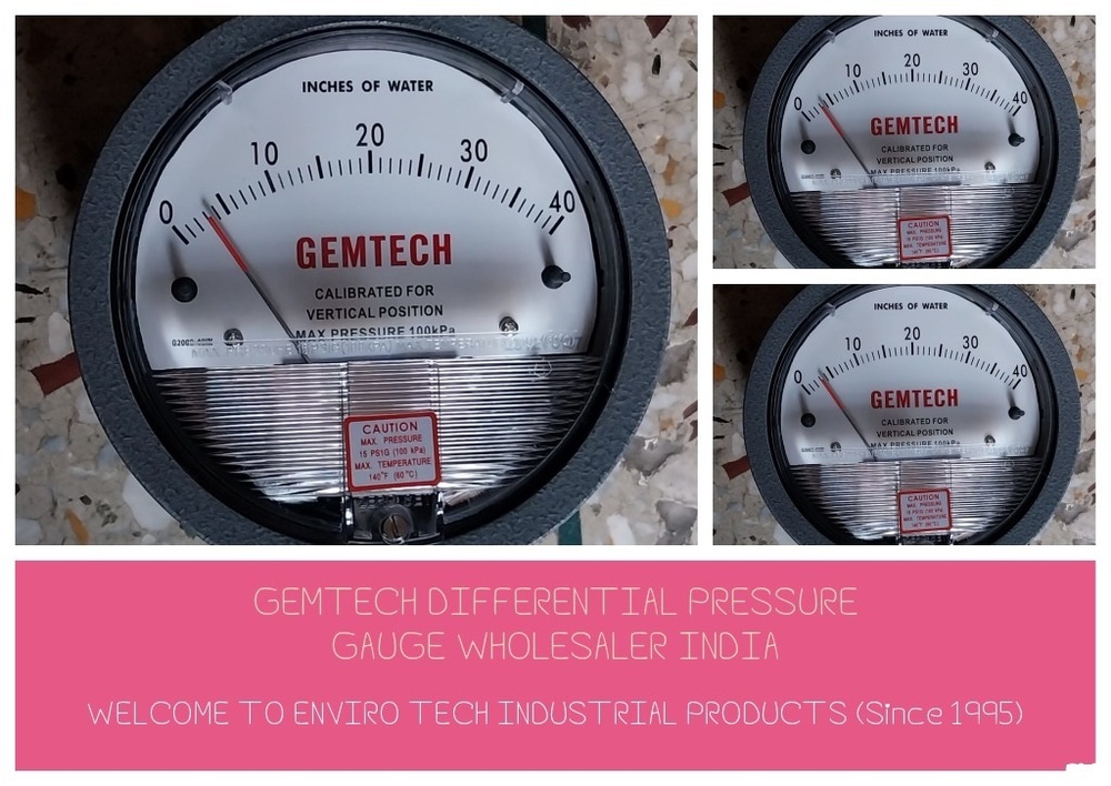 GEMTECH Differential Pressure Gauge Wholesaler From Srinagar Jammu and Kashmir