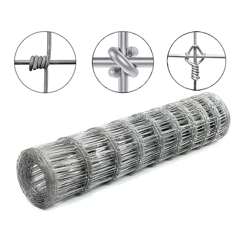 Knotted Fence - Color: Galvanized & Coated