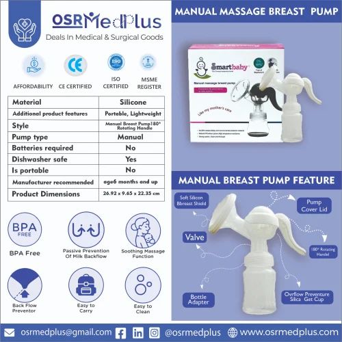 Manual Breast Pump - Capacity: 248 Milliliter (ml)