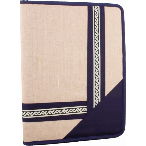 Document Bag - Color: Blue And Cream