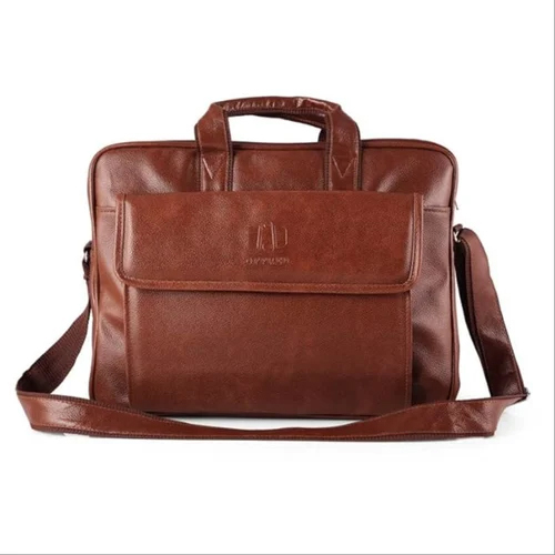 PU Leather 15.6 inch Laptop Shoulder Messenger Sling