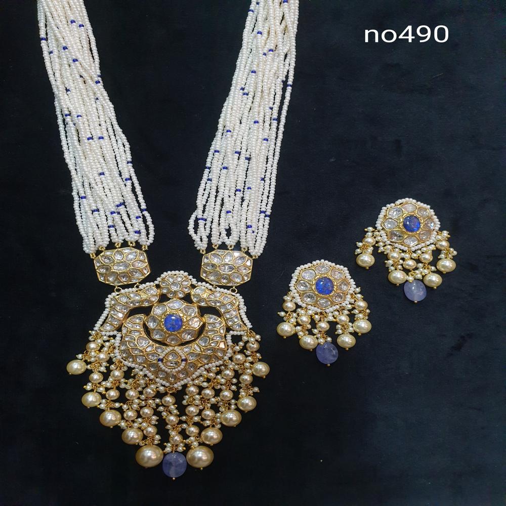 22kt Gold Tyani Uncut Polki Pendant Set