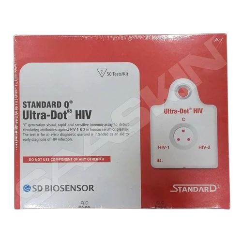 Ultra Dot Hiv Standard Q Ultra Dot Hiv Rapid Test Kit - Color: White