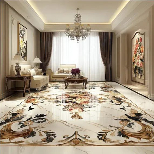 Porcelain Marble Inlay Flooring