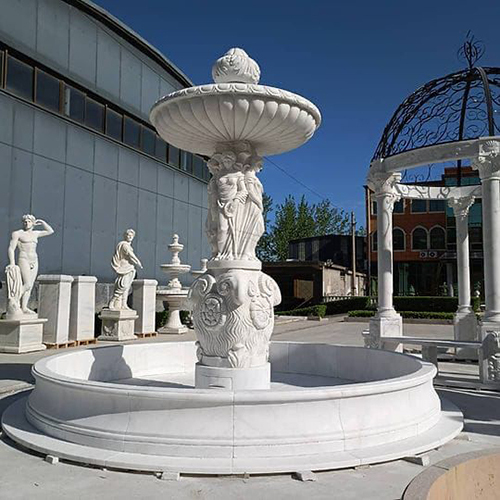Marble Figurative Estate Fountain