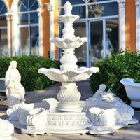 Fancy Decorative Outdoor Marble Fountain - Color: White