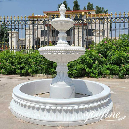 White Marble Garden Fountain
