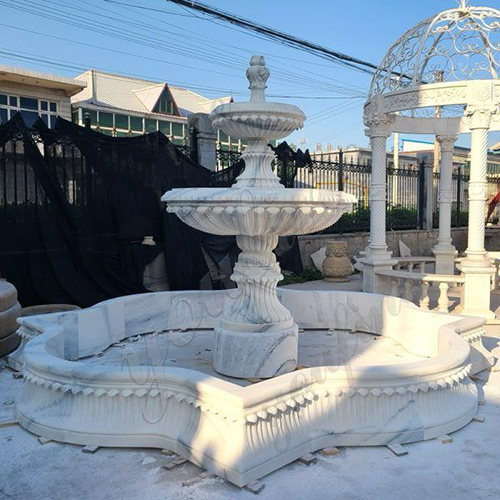 White Marble Garden Fountain