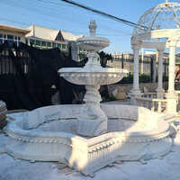 White Marble Garden Fountain