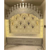 Beautiful Customize Corian Mandir - Color: White