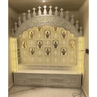 Beautiful Customize Marble Corian Mandir - Color: White