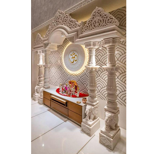 White Marble Home Temple