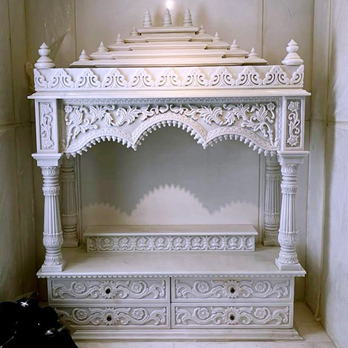 White Decorative Marble Temple - Finishing: Polishing