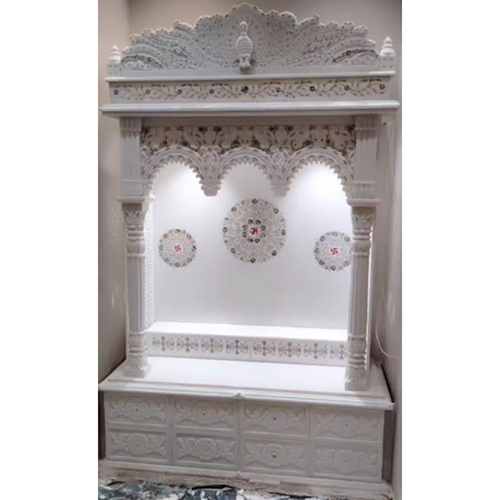 Makrana Pure White Marble Mandir