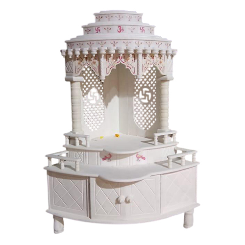 Pure White Marble Mandir For Worship