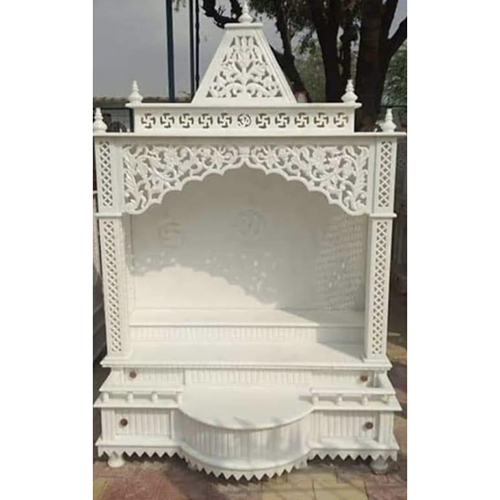Outdoor White Marble Carving Temple